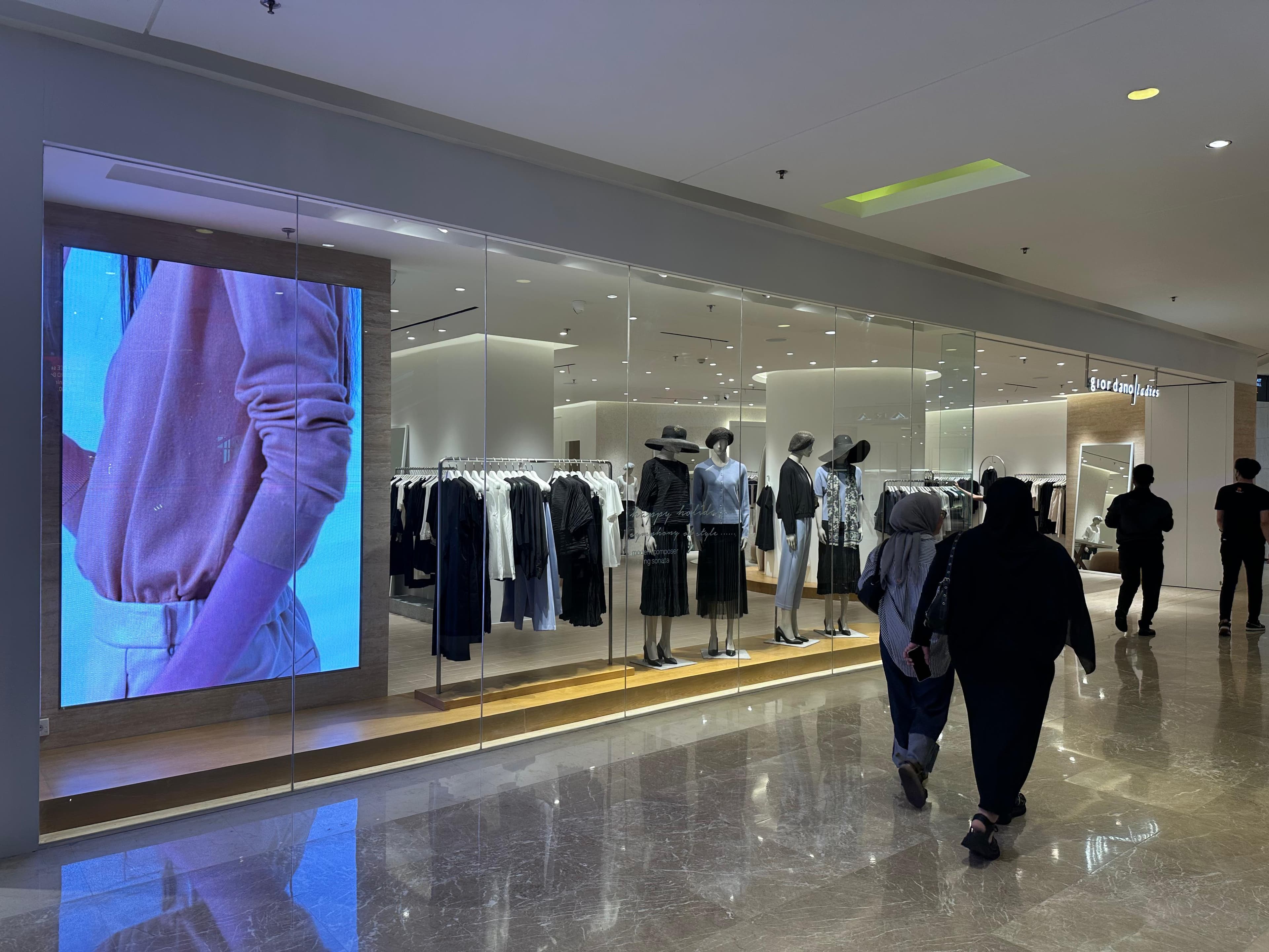 Flat LED Videotron for Giordano Ladies at Grand Indonesia, Jakarta