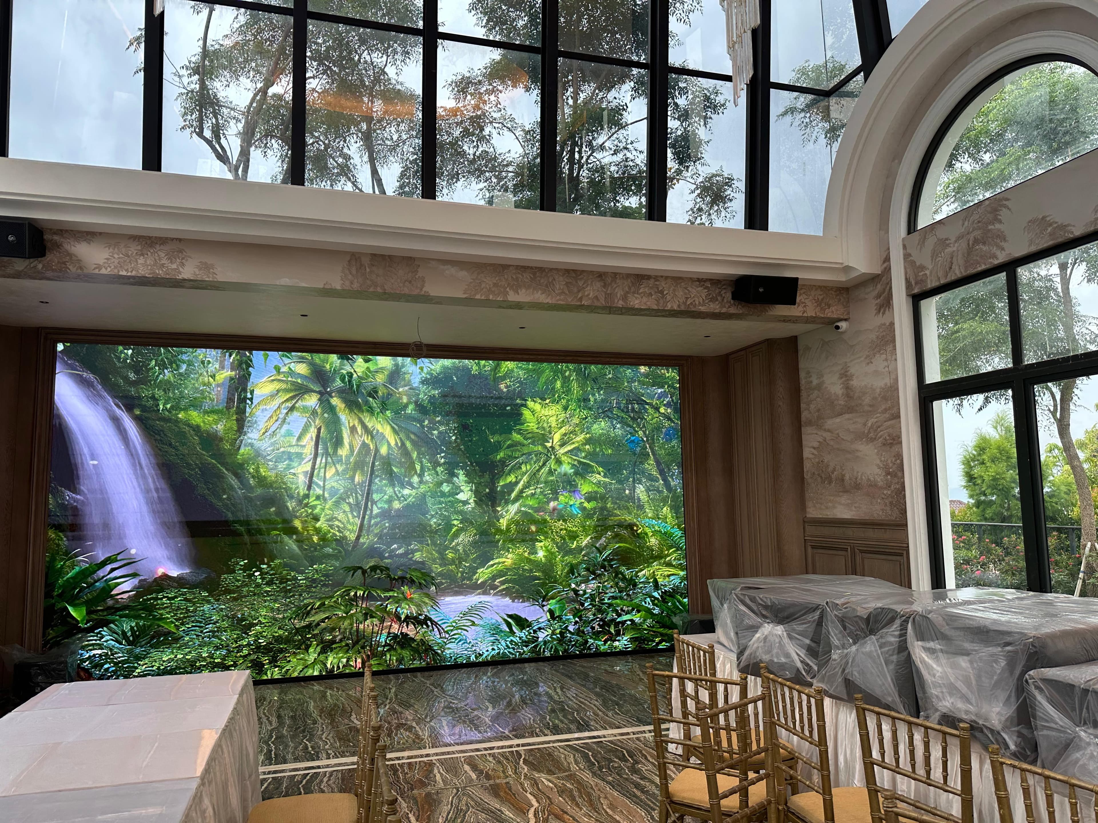 Flat LED Videotron for private residential, Semarang