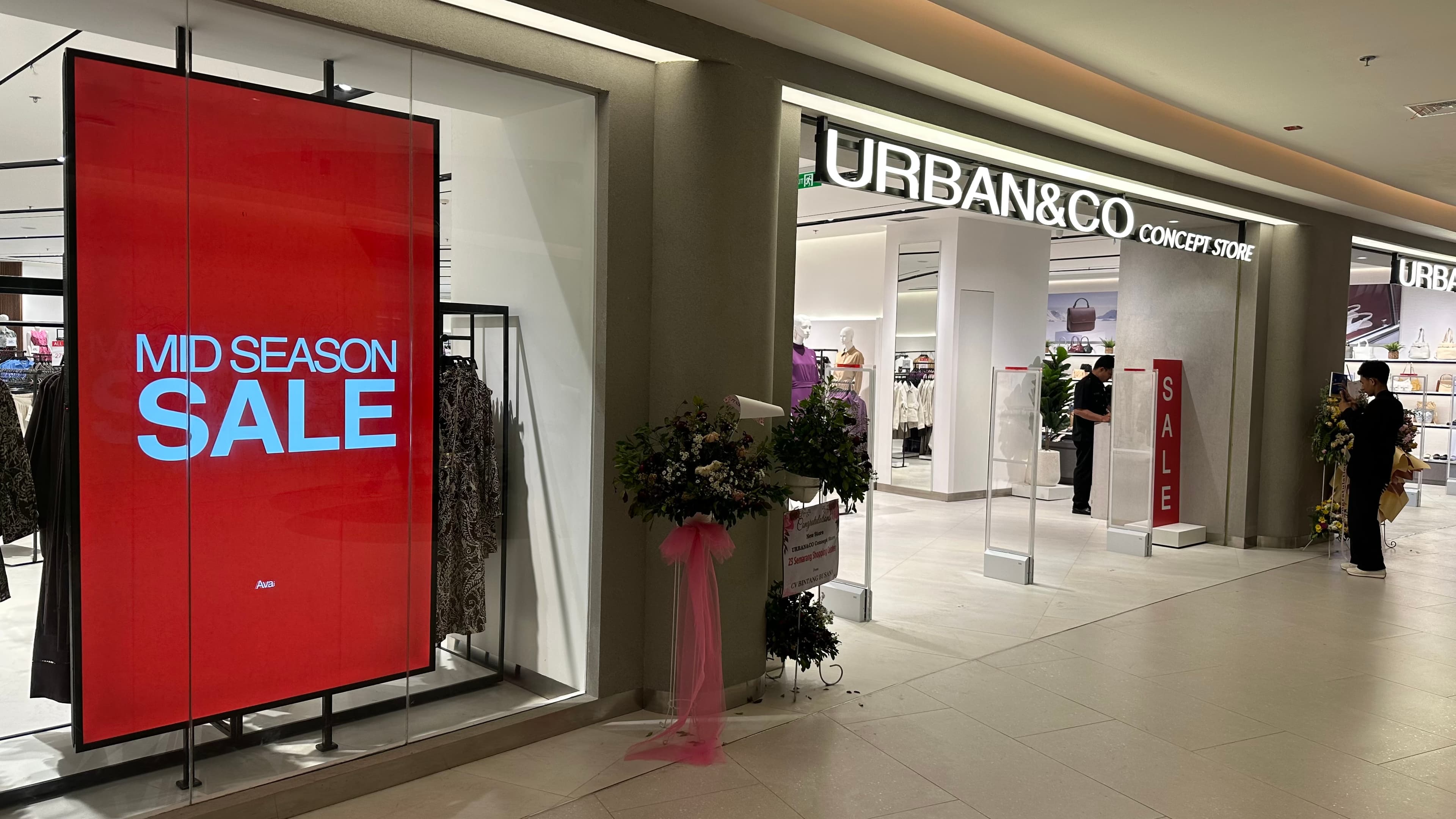 Digital signage for URBAN&CO Concept Store at 23 Semarang Shopping Center, Semarang