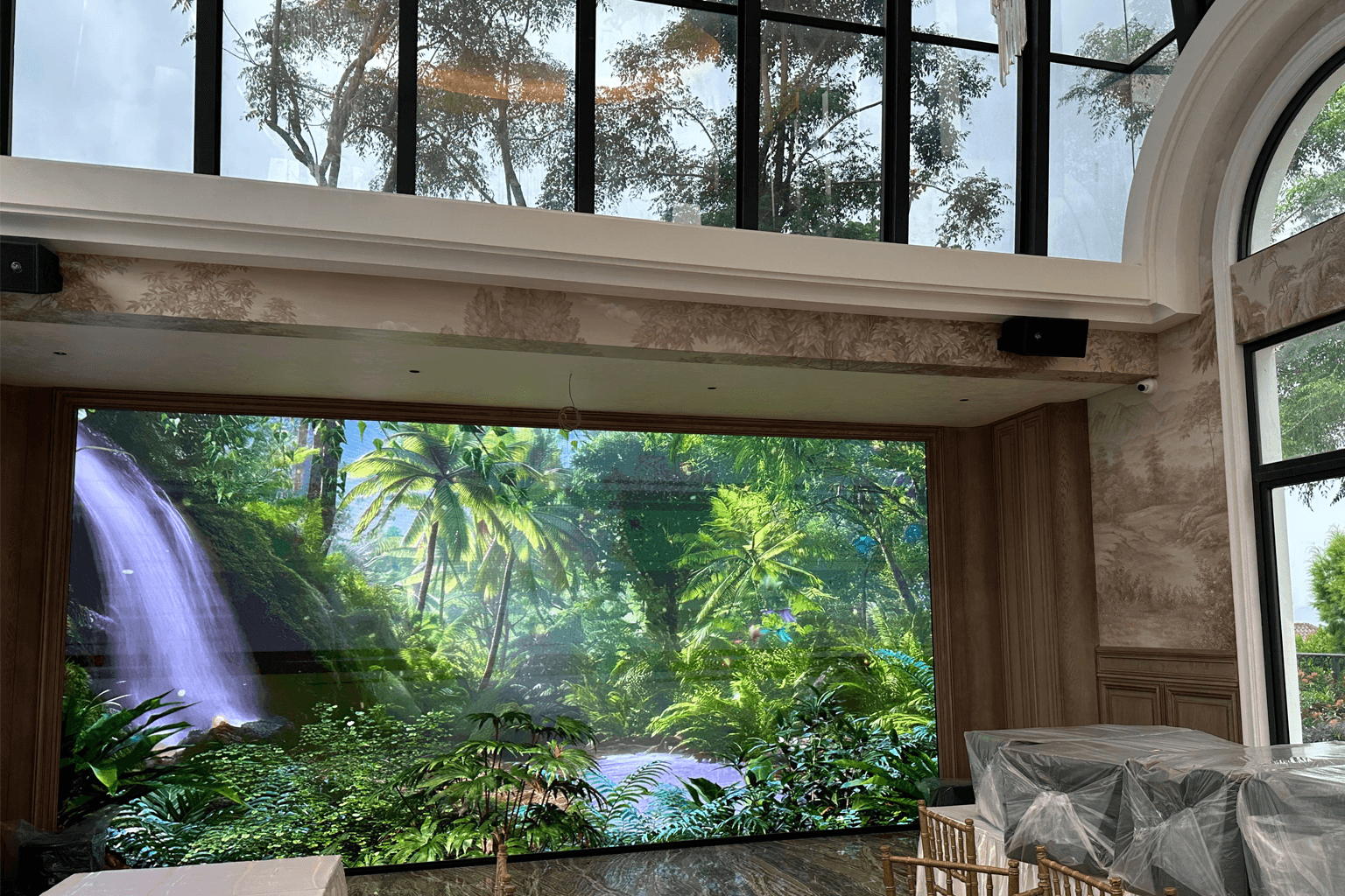 Flat LED Videotron for private residential, Semarang